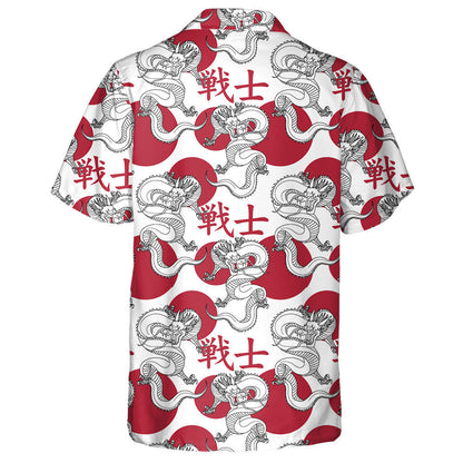 Traditional Asian Japanese Dragon With Text Hawaiian Shirt,Hawaiian Shirt Gift, Christmas Gift