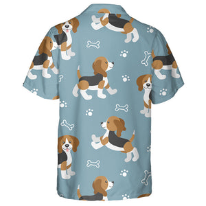 Baby Beagle Dog In Different Poses Hawaiian Shirt, Hawaiian For Gift