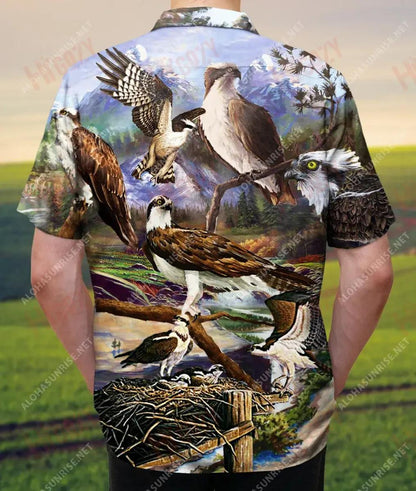 Bí Fós Agus Labhróidh An Spéir Leat Osprey Léine Haváí Unisex Labhraí Saoire Gearr Muinchille Saincheaptha Léinte Haváís Léinte Haváís do Mhná, Bronntanas Léine Haváís, Bronntanas Nollag