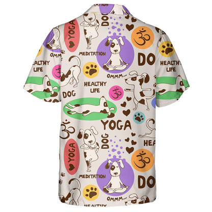 Madraí Cartúin Mar Suímh Yoga Coincheap Stíl Mhaireachtála Shláintiúil Léine Haváís, Bronntanas Léine Haváís, Bronntanas Nollag