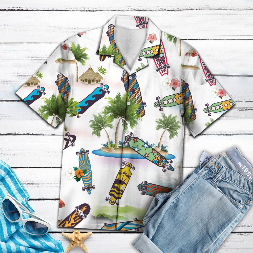 Lover Scátála Uafásach Duilleoga pailme Laethanta Saoire Samhraidh Téamacha Léine Haváís, Bronntanas Léine Haváís, Bronntanas Nollag