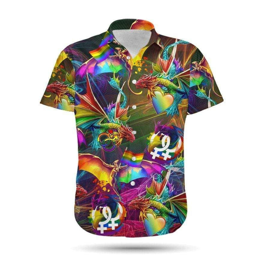 Festival Lgbt Dragon Rainbow Design Hawaiian Shirt,Hawaiian Shirt Gift, Christmas Gift