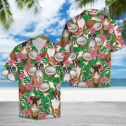 Dornálaí Álainn Gearrtha Cnó cócó Trópaiceach ina Leathphatrún Léine Haváís, Bronntanas Léine Haváíais, Bronntanas Nollag