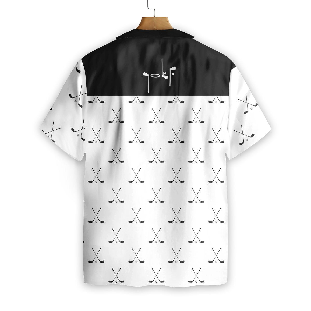 White Cross Golf Clubs Pattern Background Hawaiian Shirt,Hawaiian Shirt Gift, Christmas Gift