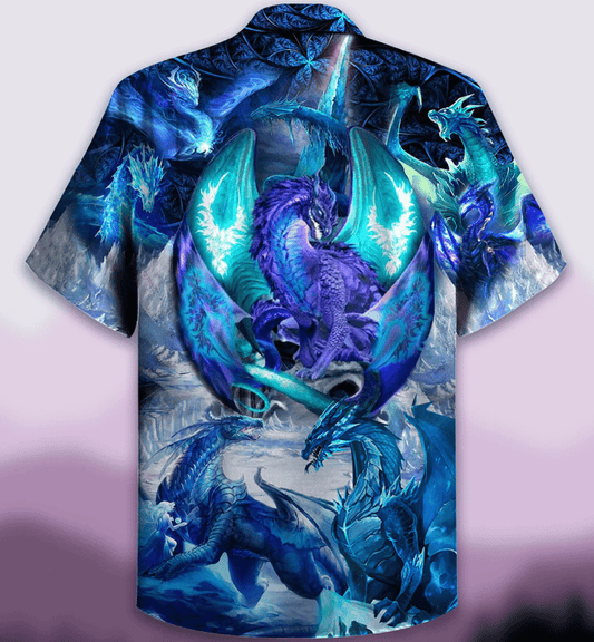 Dragon Love Life Awesome Background Design Hawaiian Shirt,Hawaiian Shirt Gift, Christmas Gift