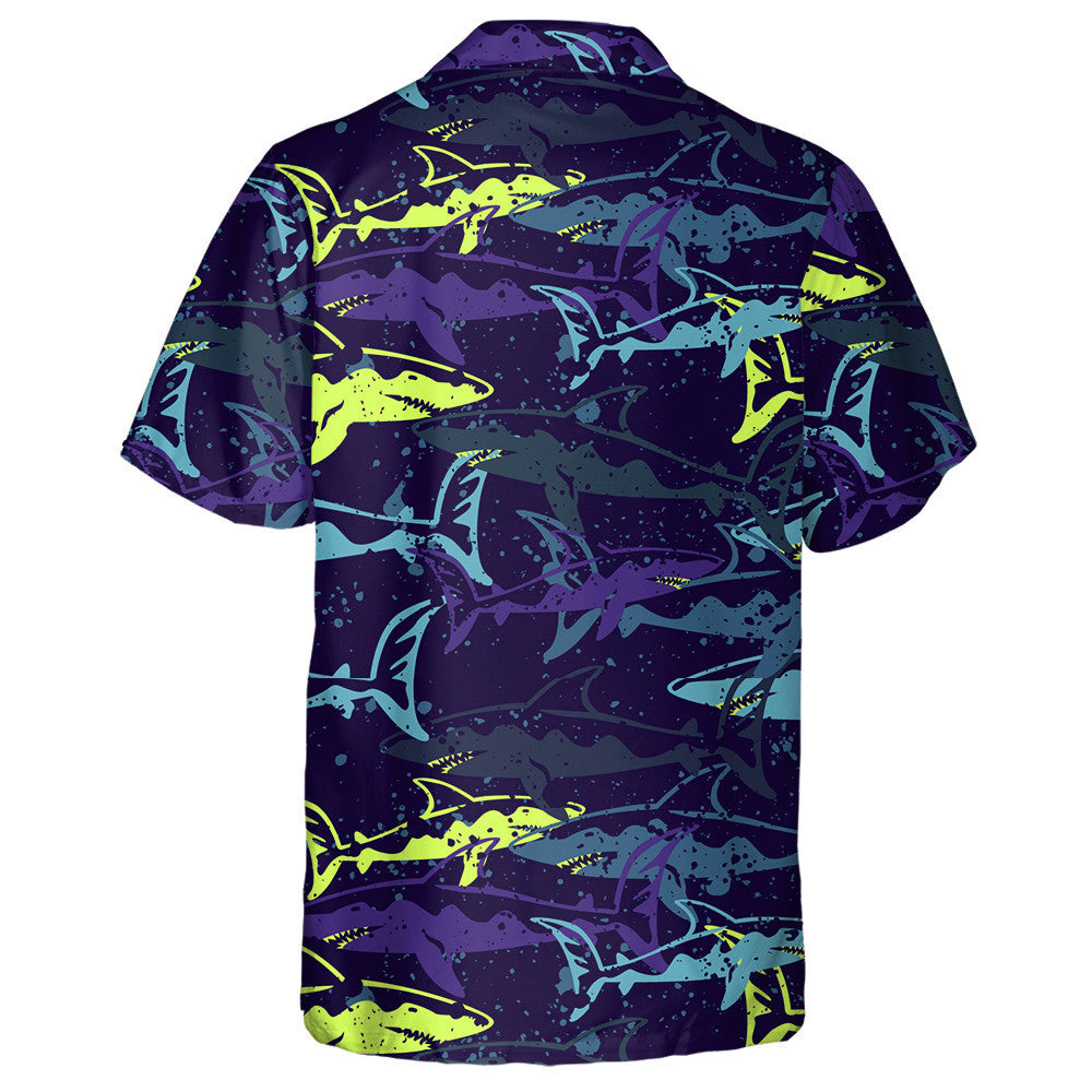 Abstract Scary Siorcanna Faoi Dhearadh Deep Blue Ocean Léine Haváís, Bronntanais Léine Haváís, Bronntanas Nollag