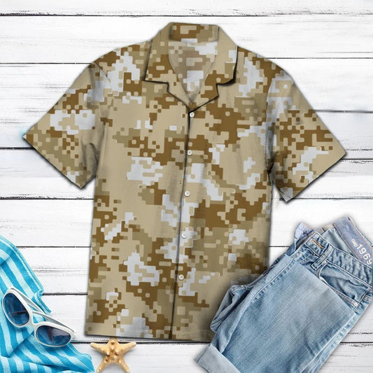 Cool Marine Corps Camo Pattern Hawaiian Shirt,Hawaiian Shirt Gift, Christmas Gift