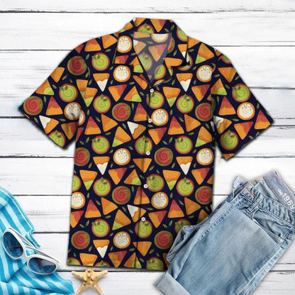 Chili Cheese Nachos On Black Hawaiian Shirt, Hawaiian For Gift
