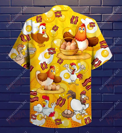 Chickens The Pet That Poops Breakfast Unisex Short Sleeve Shirt Summer Hawaiian T Shirts Vintage Hawaiian Shirts Hawaiian Shirt Pattern, Hawaiian Shirt Gift, Christmas Gift