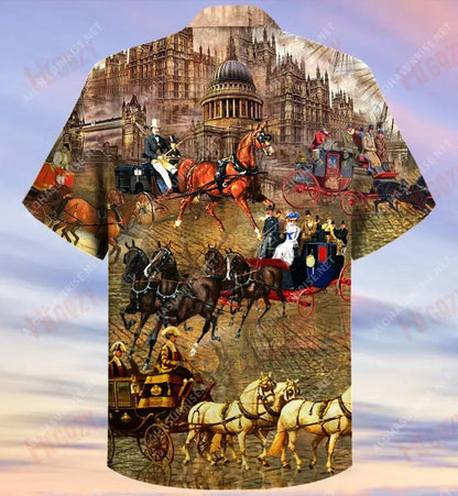 Dea-Chuimhne Sean, Londain Iompar Léine Muinchille Gearr Unisex Aigéan T Léinte Haváís Saincheaptha Léinte Haváís Léinte Haváís do Mhná, Bronntanais Léine Haváís, Bronntanas Nollag