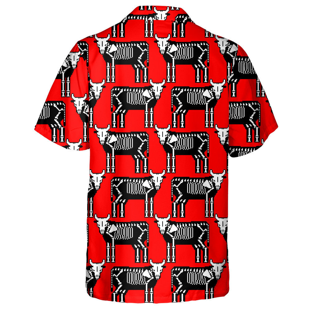 Ealaín picteilíní cnámharlaigh na mBó ar Léine Dearg Haváís, Bronntanas Léine Haváí, Bronntanas Nollag