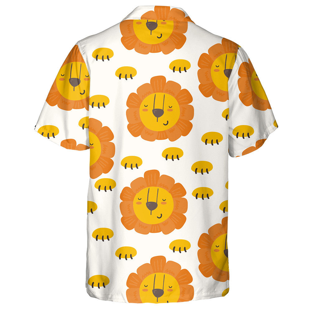 Lovely Little Lion On White Background Hawaiian Shirt,Hawaiian Shirt Gift, Christmas Gift