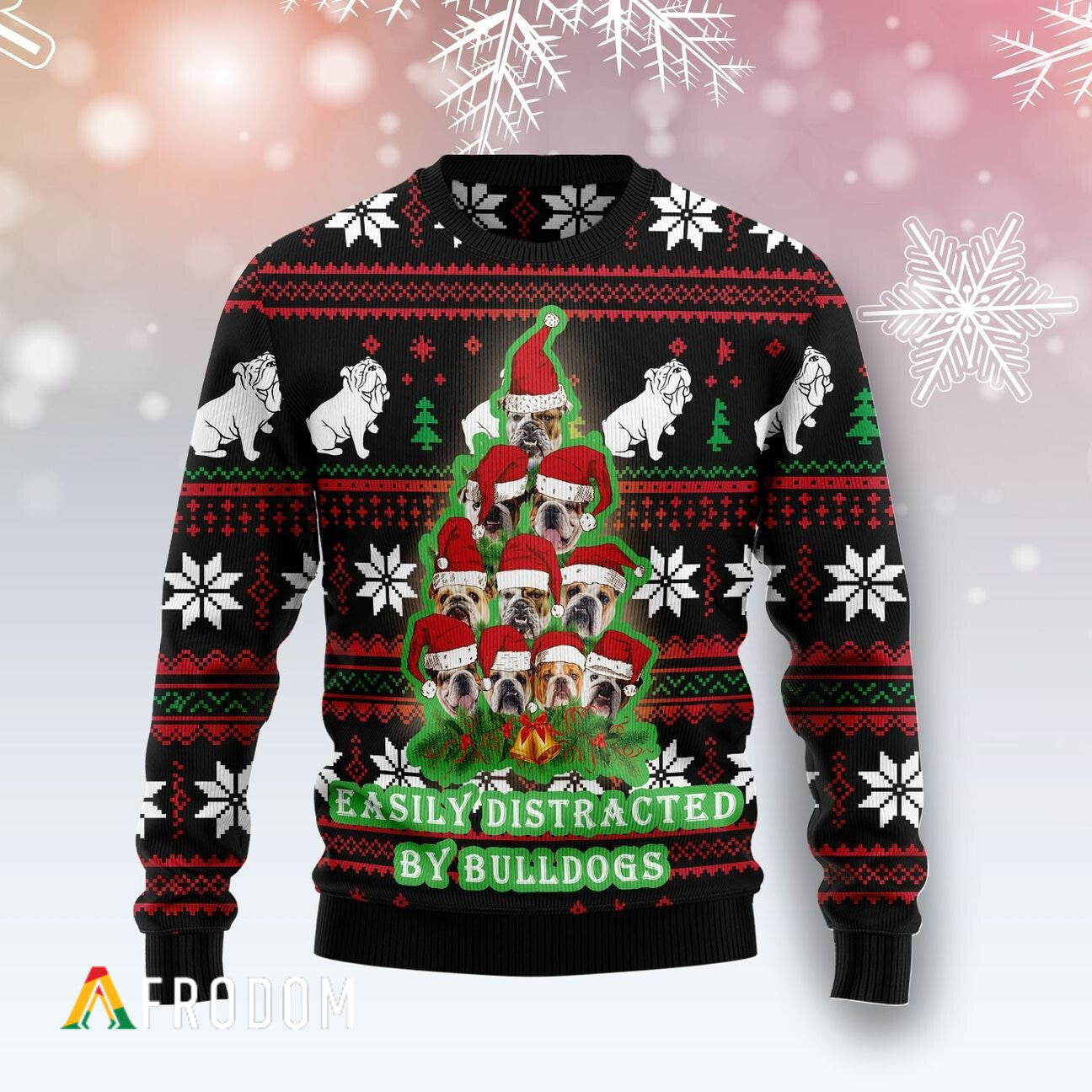 Crann Bulldogs Geansaí Nollag Gránna, Geansaí Gránna Nollag, Bronntanas Nollag,Bronntanas Nollag 2022