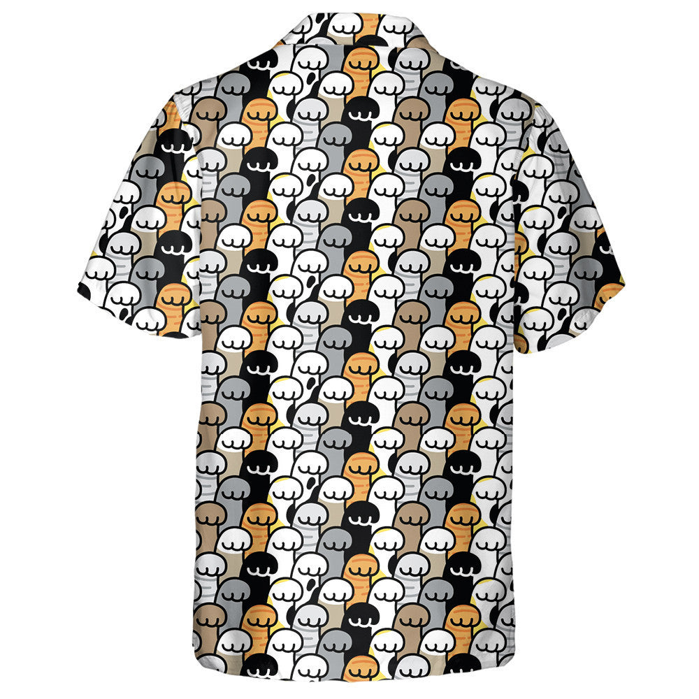 Lorg Cat Pór Peataí Cartún Doodle Léiriú Léine Haváís, Bronntanas Léine Haváíais, Bronntanas Nollag