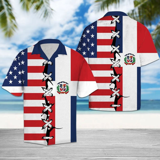 Patrún Fréamh-Patrún Clasaiceach na Poblachta Dhoiminiceach Léine Haváís, Haváis Don Bronntanas