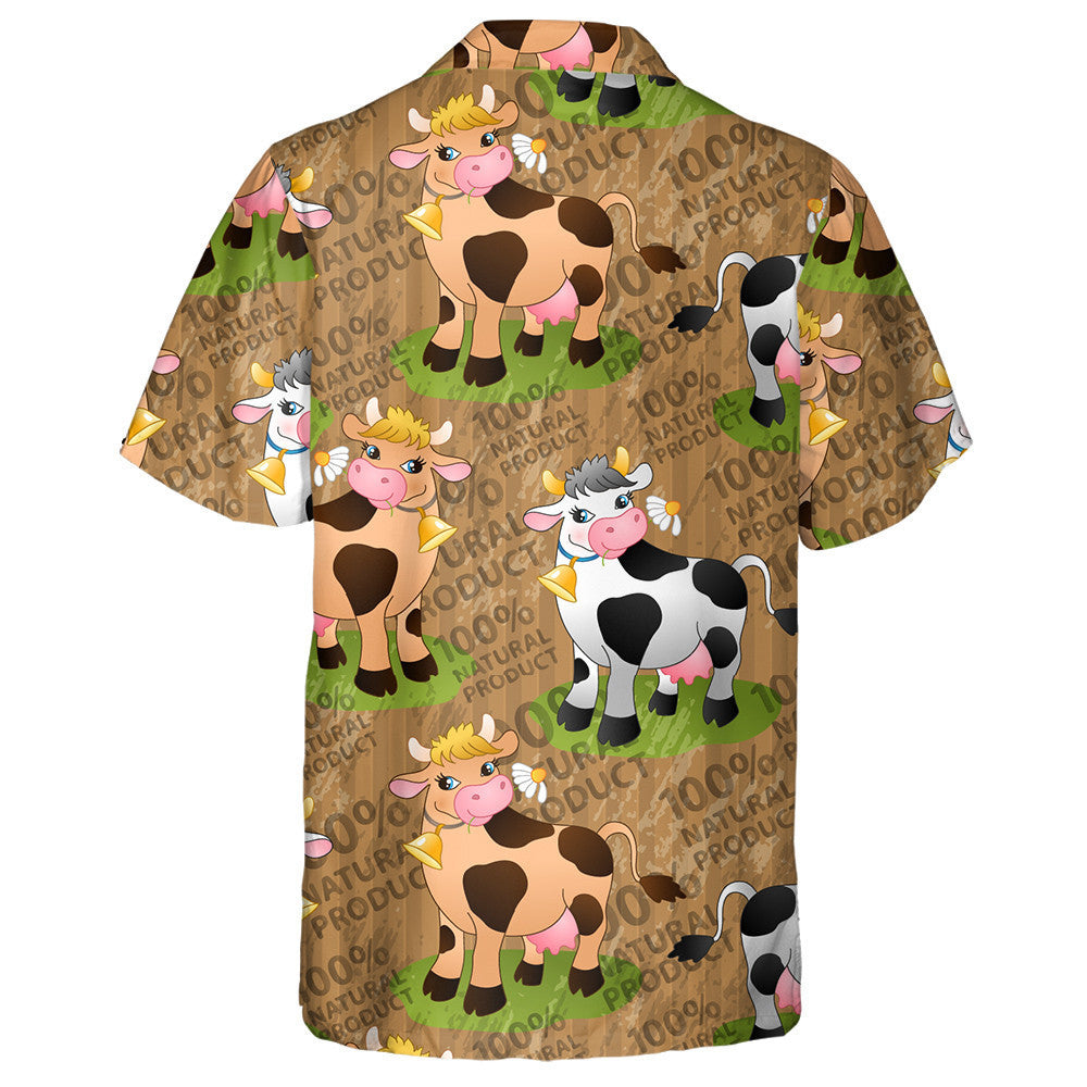 Beautiful Cow In Different Colors Doodle Style Hawaiian Shirt, Hawaiian Shirt Gift, Christmas Gift