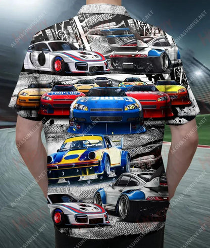 Rásaíocht Gluaisteán Stoc Léine Haváise Unisex Léinte T Haváise Samhraidh Léinte Haváís Saincheaptha Léinte haváíais do Mhná, Bronntanas Léine Haváís, Bronntanas Nollag