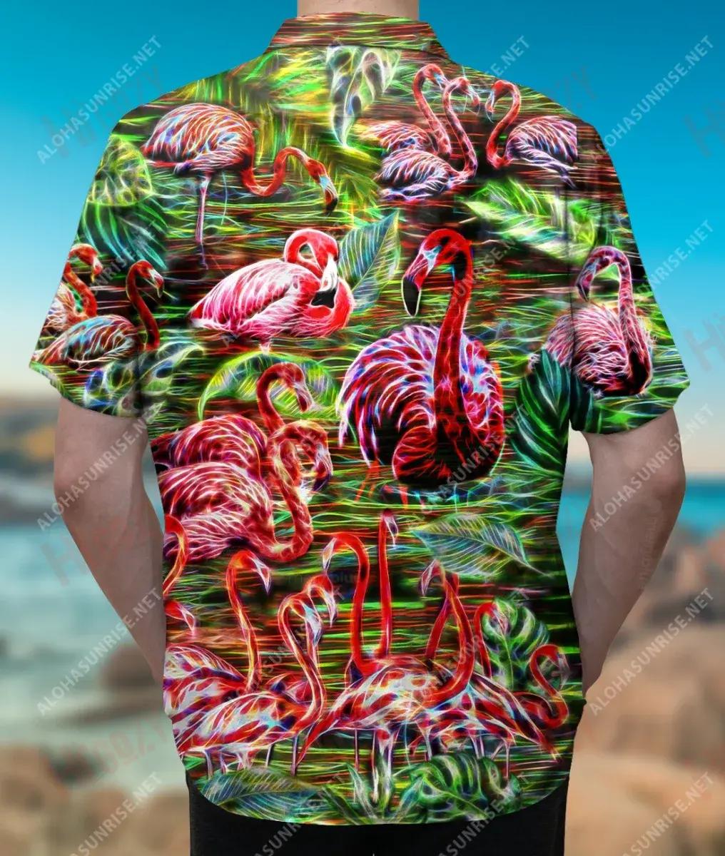 Ná Cúram Gruaige Flamingo Léine Gearr Muinchille Unisex Caitheamh aimsire Léinte Haváíais is Fearr Léinte Haváís Greannmhar, Léine mBan, Bronntanas Léine Haváís, Bronntanas Nollag