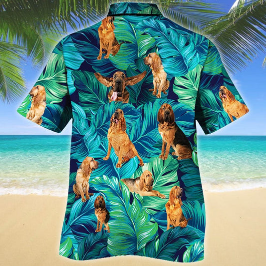 Loyal Bloodhound Dog Lovers Gift Idea Pattern Hawaiian Shirt, Hawaiian Shirt Gift, Christmas Gift