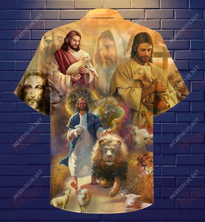 Spiorad Chríost Léine Haváise Muinchille Samhraidh Gearr Muinchille Samhraidh Léinte Crazy Léinte haváíais d'Fhir, Bronntanas Léine Haváís, Bronntanas Nollag