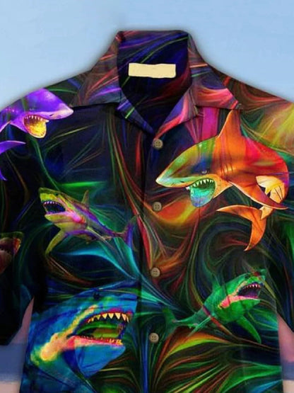 Shark Casual Animal Nice Ornamental Hawaiian Shirt,Hawaiian Shirt Gift, Christmas Gift