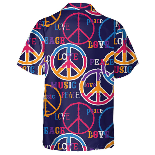 Siombail Síochána Hippie Duilleoga Cannabas Agus Ornáid Eitneach Léine Haváí, Bronntanas Léine Haváís, Bronntanas Nollag