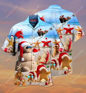 All I Want For Christmas Is A Beach Short Hawaiian Shirt Summer Hawaiian T Shirts Custom Hawaiian Shirts Funny Hawaiian Shirts, Christmas Gift