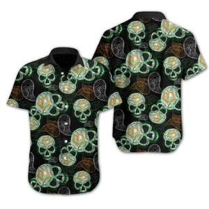 Appealing Skull Paisley Texture Design Hawaiian Shirt, Hawaiian For Gift