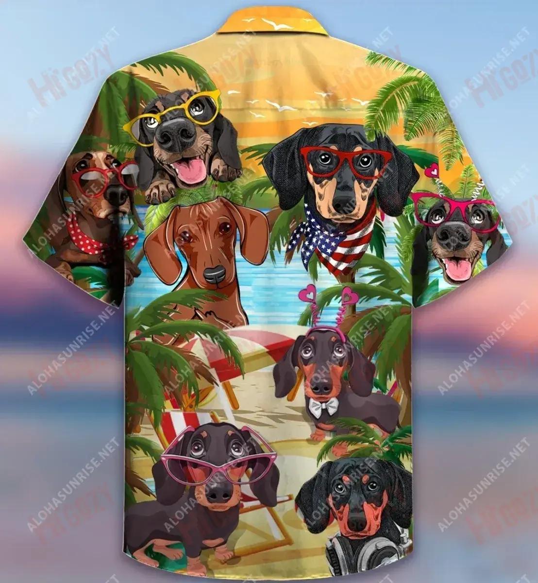 Léinte Gearr Muinchille Dachshund Léinte T-aigéan Haváí Léinte Haváís is Fearr Na bhFear, Bronntanas Léine Haváíais, Bronntanas Nollag