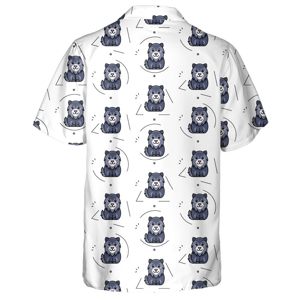 Icon Design With Wolfs On White Hawaiian Shirt, Hawaiian For Gift