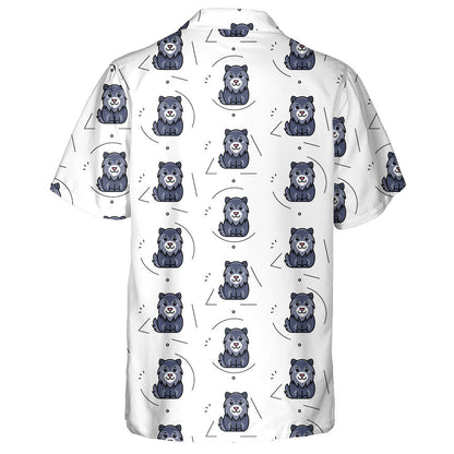 Icon Design With Wolfs On White Hawaiian Shirt, Hawaiian For Gift