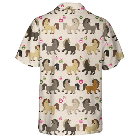 Natural Color Of Young Horses And Apples Hawaiian Shirt, Hawaiian Shirt Gift, Christmas Gift