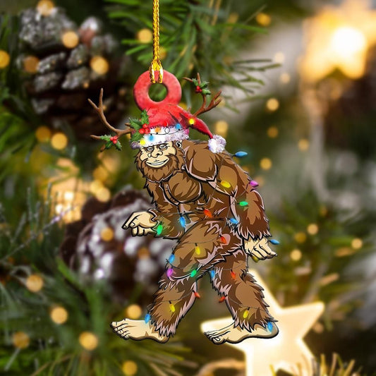 Bigfoot Christmas Light Shape Ornament, Christmas Ornament Gift, Christmas Gift, Christmas Decoration