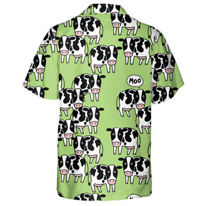 A Lot Of Cow On Green Background Hawaiian Shirt, Hawaiian Shirt Gift, Christmas Gift