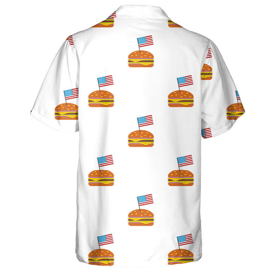 Hamburger Cáis Delicious Le Patrún Bratach Mion-Mheiriceánach Léine Haváís, Bronntanas Léine Haváís, Bronntanas Nollag