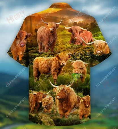Heifer Not Today - Highland Cow Unisex Hawaiian Shirt Samhraidh Short Muinchille Samhraidh Léinte Crazy Léinte haváíais do Mhná, Léine Haváís Bronntanais, Nollag Bronntanas