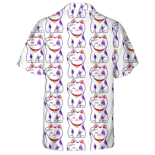 Suí Lámh Tarraingthe Cait Lucky Cultúr Seapánach Léine Haváís, Bronntanas Léine Haváíais, Bronntanas Nollag