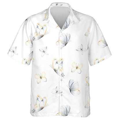 Flying Gentle Butterflies Blue And Indigo Colors Hawaiian Shirt, Hawaiian Shirt Gift, Christmas Gift