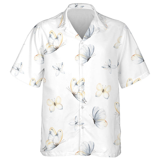 Flying Gentle Butterflies Blue And Indigo Colors Hawaiian Shirt, Hawaiian Shirt Gift, Christmas Gift