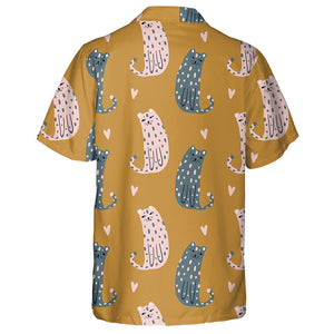 Wild Animals Cute Leopard In Simple Cartoon Hawaiian Shirt, Hawaiian Shirt Gift, Christmas Gift