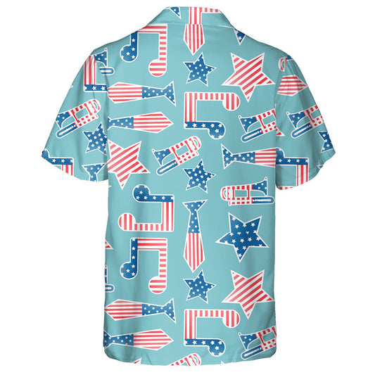 Siombailí Náisiúnta Lá Saoirse Mheiriceá ar Chúlra Gorm Léine Haváís, Bronntanas Léine Haváíais, Bronntanas Nollag