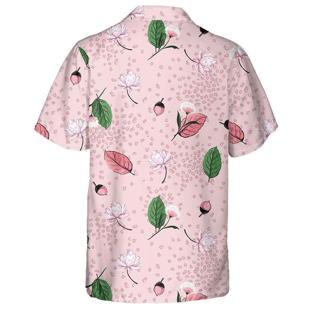 Sweet Autumn Leaves With Animal Skin Leopard Hawaiian Shirt, Hawaiian Shirt Gift, Christmas Gift