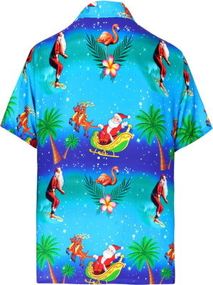 Funny Christmas Time On The Beach Design Hawaiian Shirt, Hawaiian Shirt Gift, Christmas Gift.