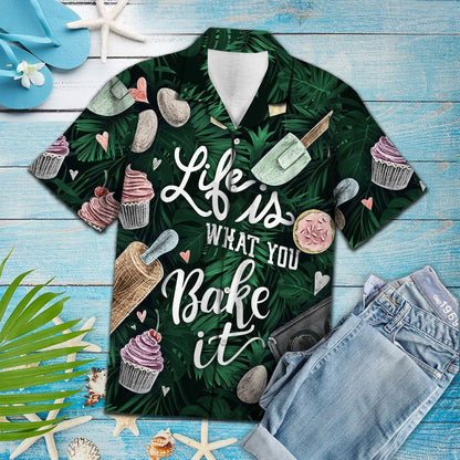 Life Is What You Bake It Design Hawaiian Shirt, Hawaiian Shirt Gift, Christmas Gift