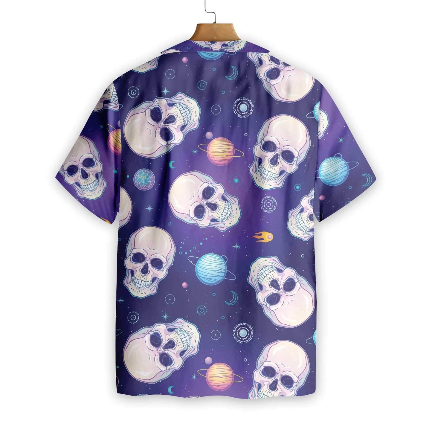 Excellent Skull Planets Outta Space Hawaiian Shirt,Hawaiian Shirt Gift, Christmas Gift
