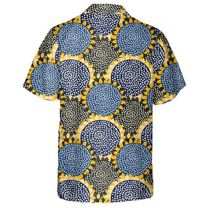 Yellow Black Abstract Sunflowers With Seeds By Dots Hawaiian Shirt, Hawaiian Shirt Gift, Christmas Gift