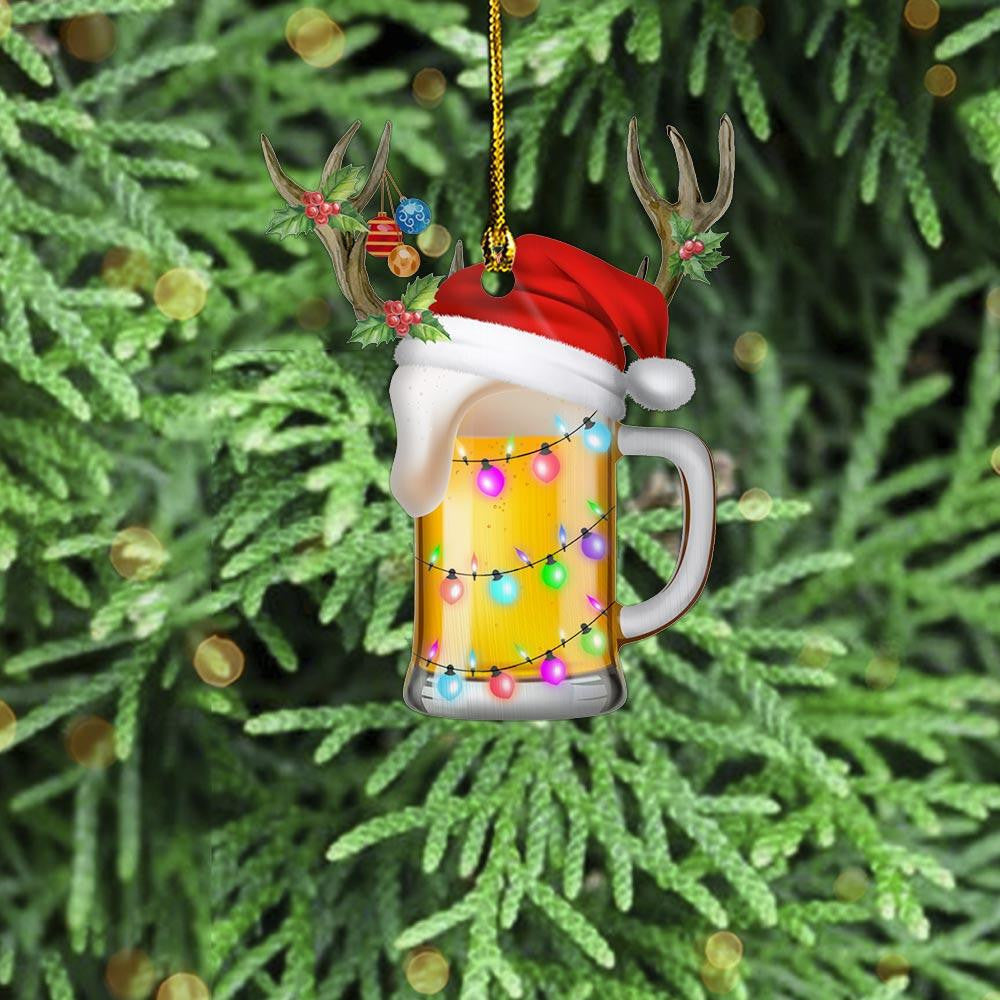 Beer Bottle Christmas Ornament, Christmas Ornament Gift, Christmas Gift, Christmas Decoration