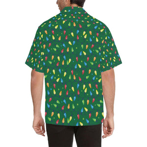 Christmas Colorful Light On Green Design Hawaiian Shirt, Hawaiian Shirt Gift, Christmas Gift.