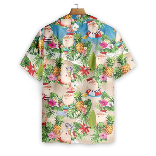 Anann Agus Daidí na Nollag ar an Trá Nóiméad Shona Léine Haváí, Bronntanas Léine Haváíais, Bronntanas Nollag