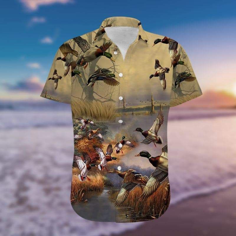 Buy Ducks Vintage Hawaiian Aloha Shirts-Hawaiian Shirt Gift, Christmas Gift